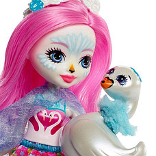 Mattel Enchantimals FRH38 Кукла с питомцем - Лебедь Саффи, фото 3