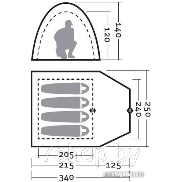 Палатка Greenell Арклоу 4 - фото 2 - id-p75516097