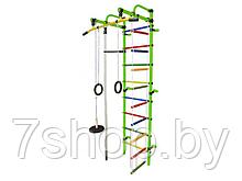 Шведская стенка "Формула здоровья" "Лира-1К Плюс" салатовый/радуга