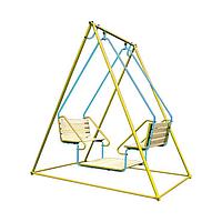 Качели "Лидер 2-04" голубой/жёлтый