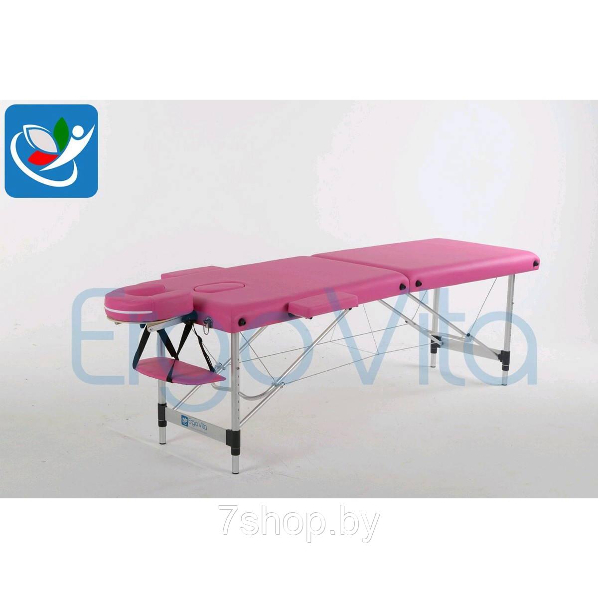 Массажный стол Розовый ErgoVita CLASSIC ALU - фото 1 - id-p88731415