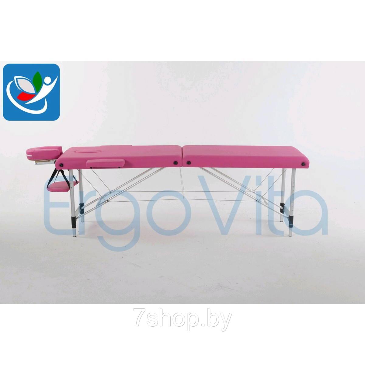 Массажный стол Розовый ErgoVita CLASSIC ALU - фото 2 - id-p88731415