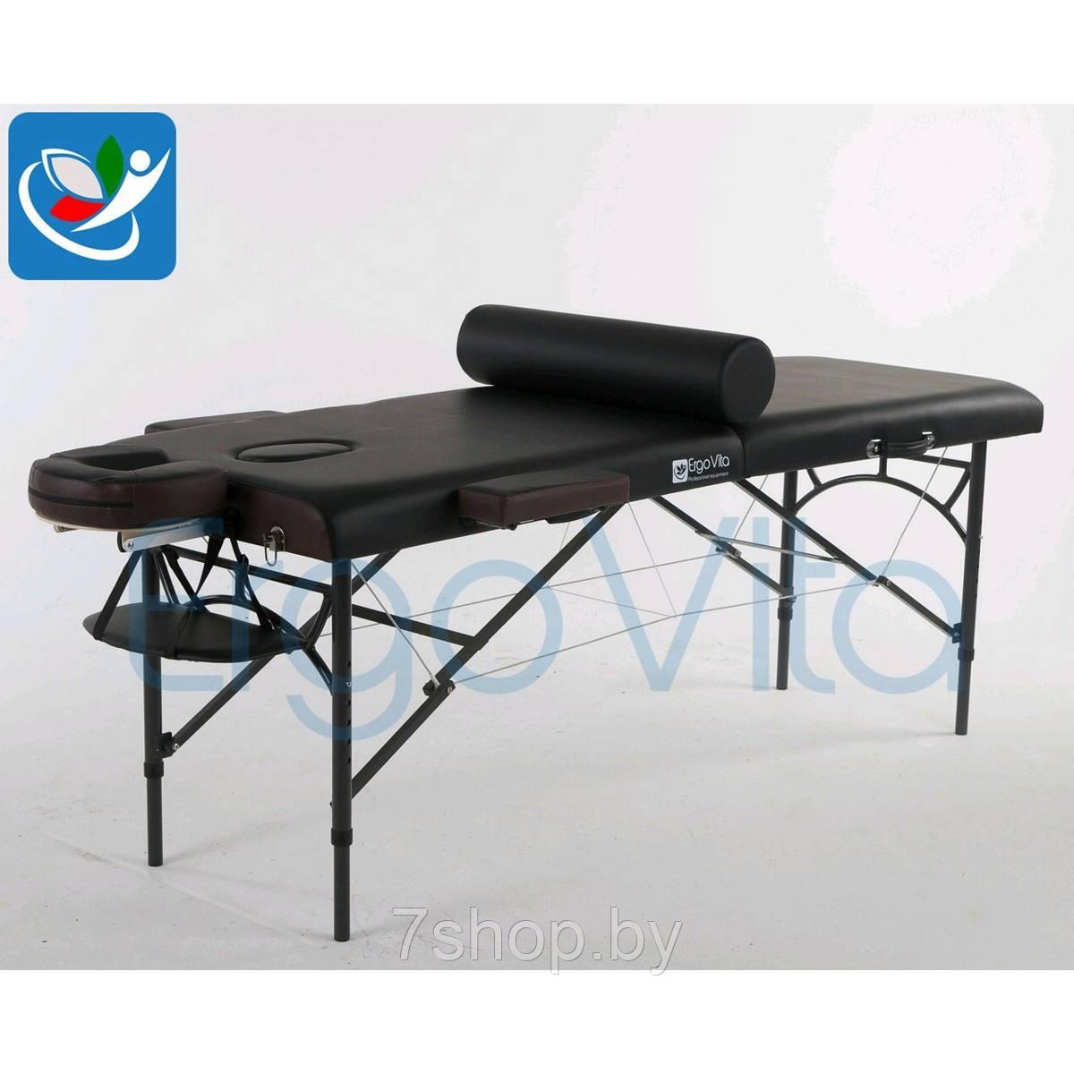Массажный стол Черный(осн)+коричневый ErgoVita MASTER ALU - фото 1 - id-p88731425