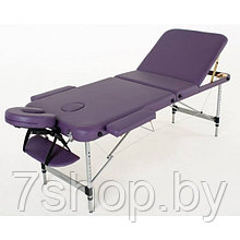 Складной 3-х секционный алюминиевый массажный стол RS BodyFit, фиолетовый