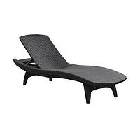 Шезлонг лежак KETER Sun Lounger Pacific, графит