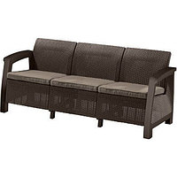 Диван пластиковый Bahamas max love seat, коричневый