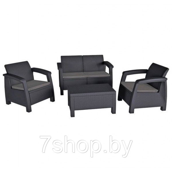 Комплект мебели KETER Bahamas Set, графит - фото 1 - id-p90464476