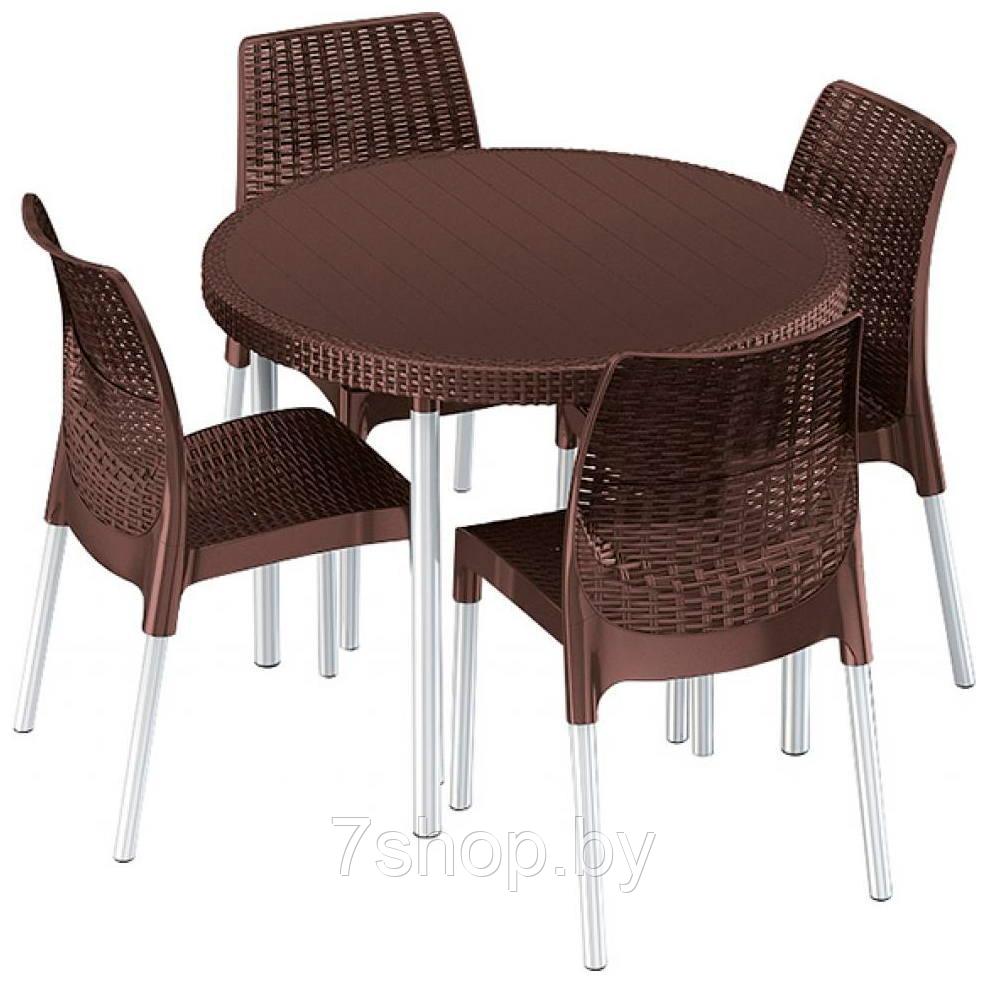 Комплект мебели KETER Jersey Set, коричневый - фото 1 - id-p90464478