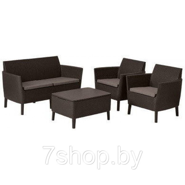Комплект мебели Salemo 2-sofa set (Салемо), коричневый - фото 1 - id-p90464483