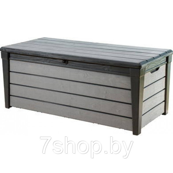 Сундук пластиковый уличный 120 Brush Deck Box (Браш), графит - фото 1 - id-p93637445