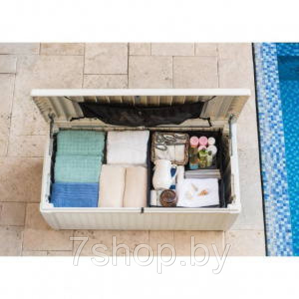 Сундук пластиковый уличный SUMATRA POOL KIT ECOM, кремовый - фото 5 - id-p93637449