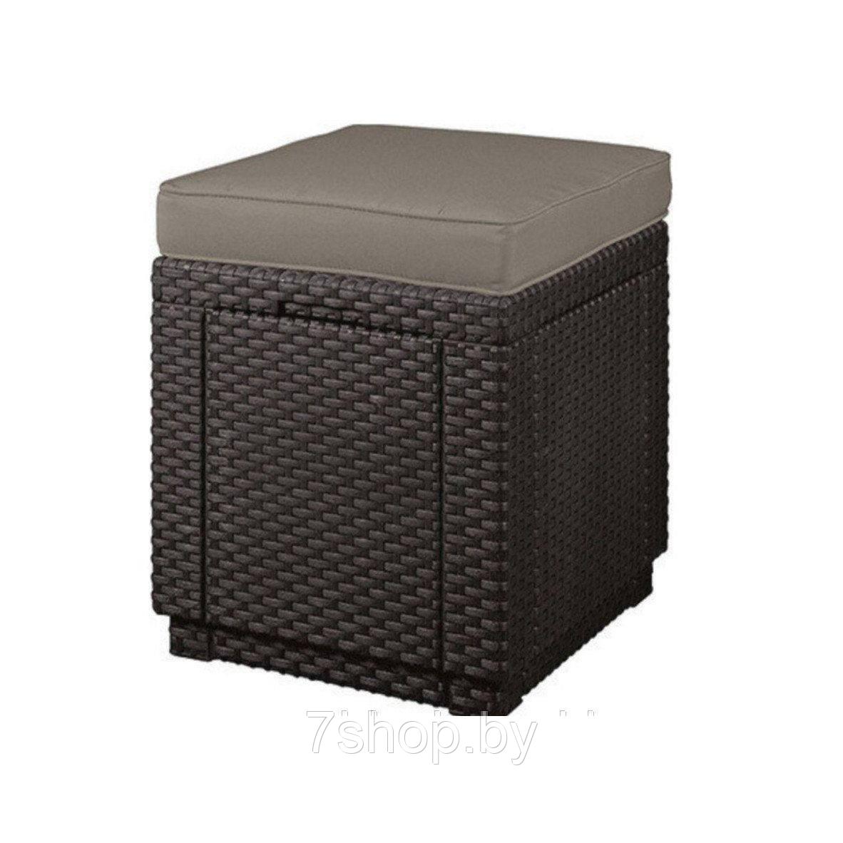 Стул уличный "Cube" (Куб с подушкой), коричневый - фото 1 - id-p93637506