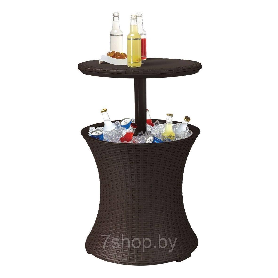 Столик-холодильник уличный "Cool Bar Rattan" ( Кул Бар Раттан), коричневый - фото 2 - id-p93637512