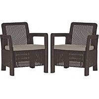 Комплект мебели Tarifa 2 chairs, серый