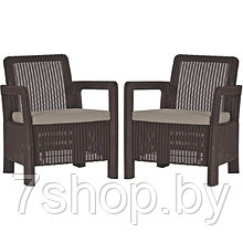 Комплект мебели Tarifa 2 chairs, серый