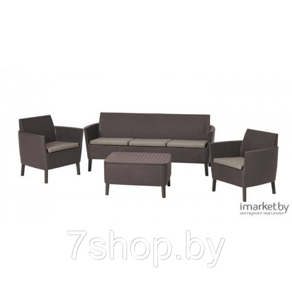 Комплект мебели Salemo 3-sofa set (Салемо), коричневый - фото 1 - id-p93637544