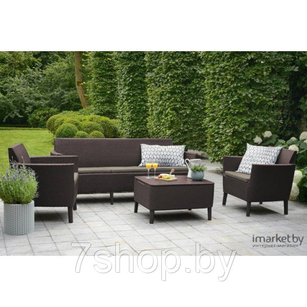 Комплект мебели Salemo 3-sofa set (Салемо), коричневый - фото 2 - id-p93637544
