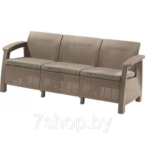 Диван пластиковый KETER CORFU LOVE SEAT MAX, песочный