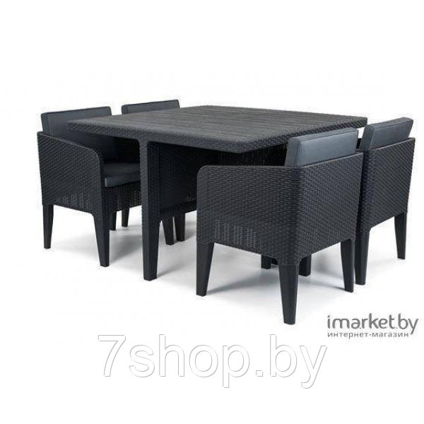 Комплект мебели KETER Columbia dining set (5 предметов), графит