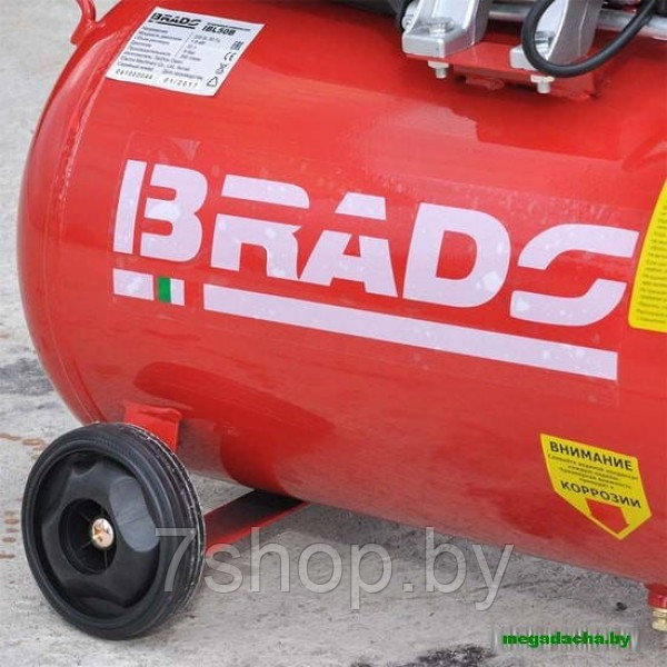 Воздушный компрессор BRADO AR50B (до 260 л/мин, 8 атм, 50 л, 220 В, 1.80 кВт) - фото 2 - id-p94005694