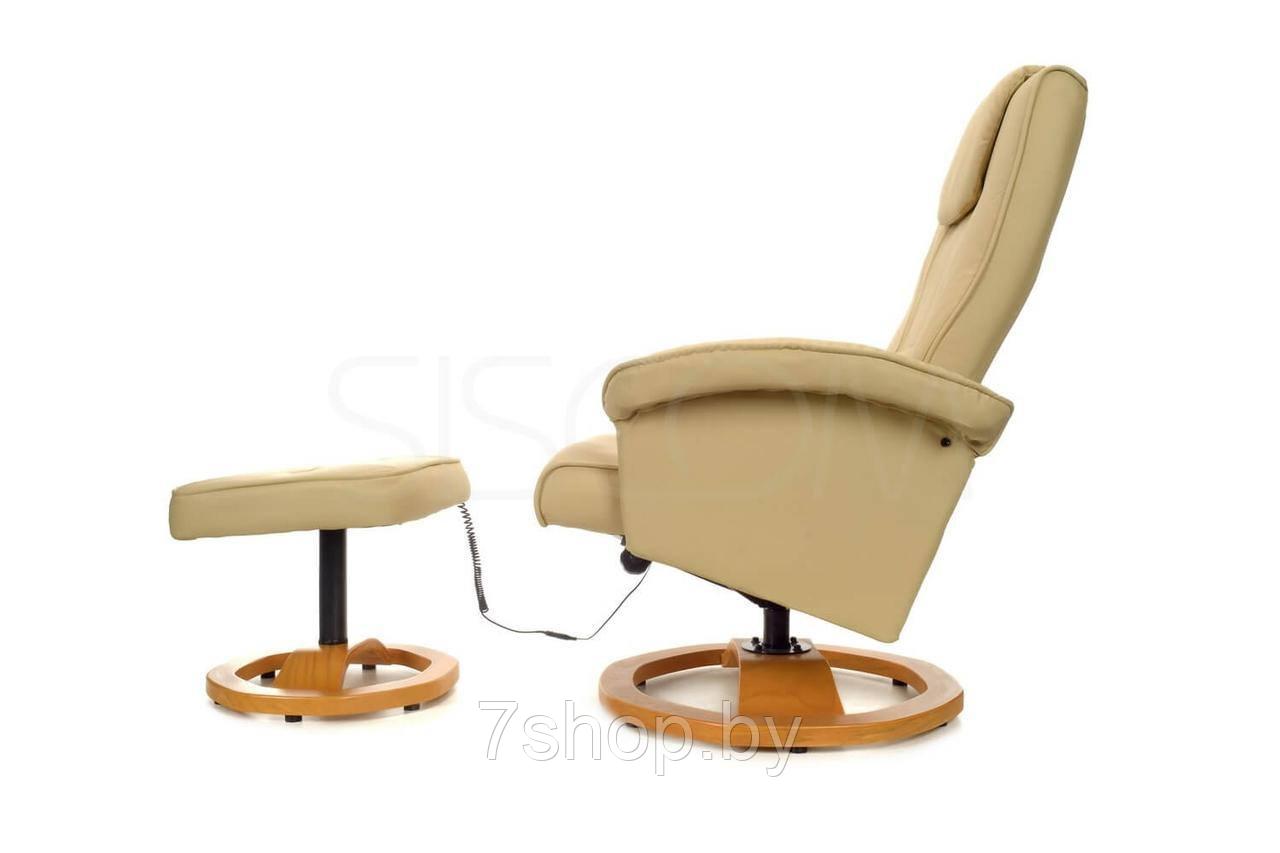 Массажное кресло с пуфом Calviano TV Комфорт (бежевое) - фото 1 - id-p107822279