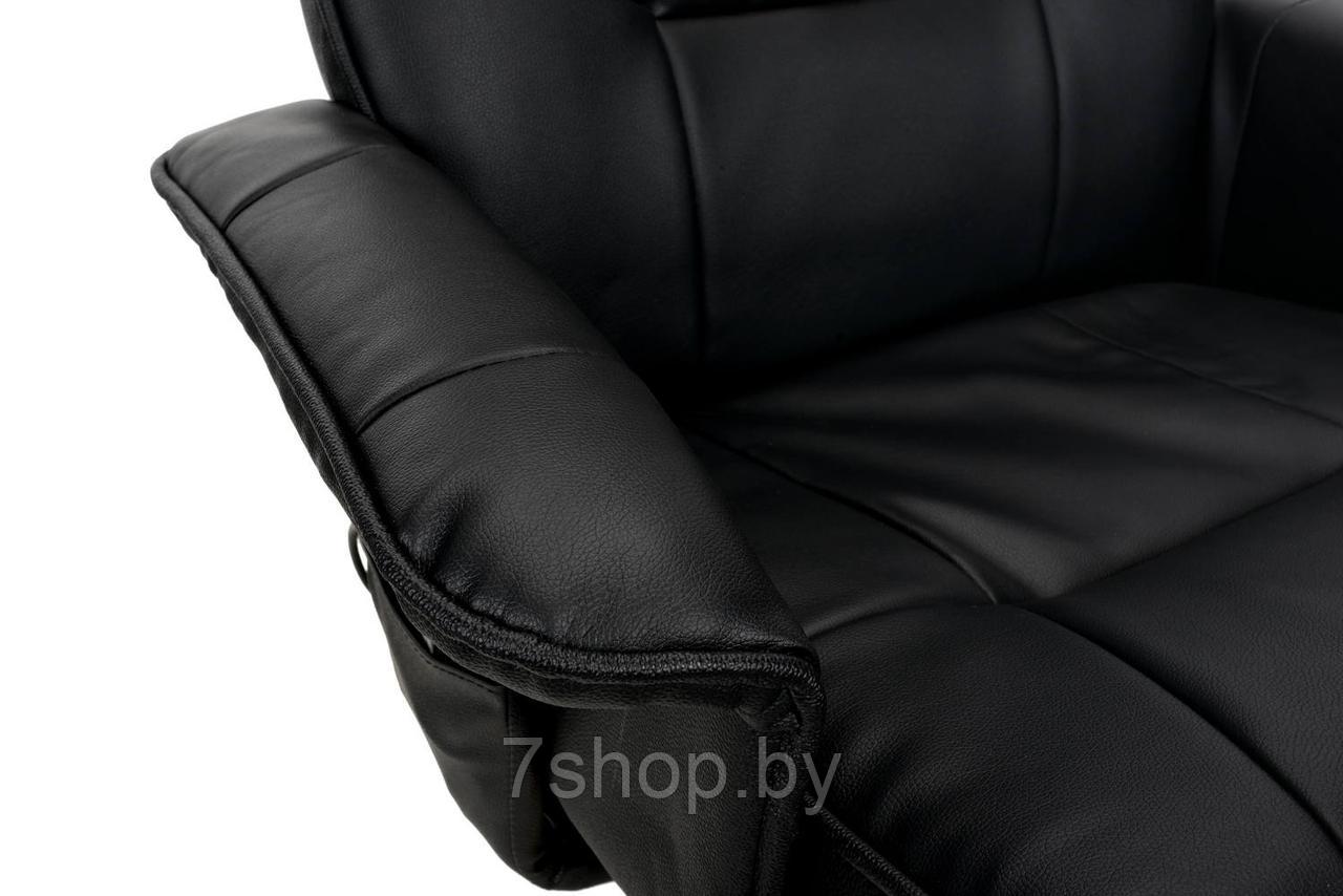 Массажное кресло с пуфом Calviano TV Relax (чёрное) - фото 3 - id-p107822281