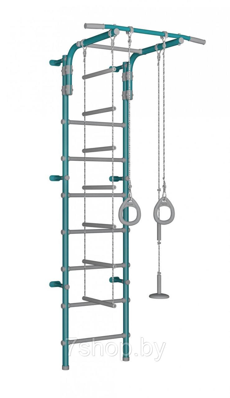Детский спорткомплекс  "Формула здоровья" "Pastel 2" бирюзовый/серый
