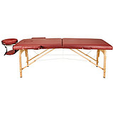 Массажный стол Atlas Sport складной 2-с деревянный 70 см бургунди, фото 2