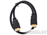Кабель HDMI Gembird/Cablexpert, 0.5м, v1.4, 19M/19M, черный, позол.разъемы, экран, пак