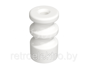 Изолятор ДВОЙНОЙ  керамический  Белый, Мезонин, фото 2