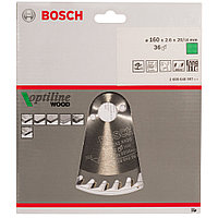 Пильный диск 160х2,6х20/16 мм Z36 Optiline Wood BOSCH (2608640597)