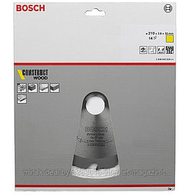 Пильный диск 210х2,8х30 мм Z14 Construct Wood BOSCH (2608640634)