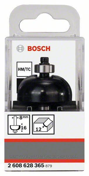 Фреза галтельная R12 D36.7x16x58 / хв 8 мм BOSCH (2608628365) - фото 1 - id-p114591888