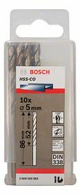 Сверло по металлу HSS-Co 5x52x86 мм (10 шт) BOSCH (2608585885)