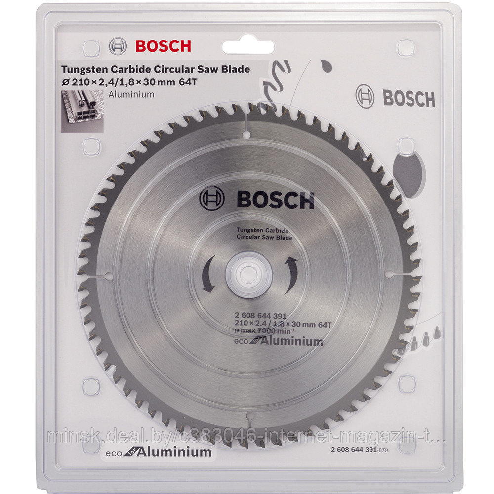 Пильный диск 210х2,4х30 мм Z64 ECO for Aluminium BOSCH (2608644391)