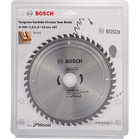 Пильный диск 200х2,6х32 мм Z48 ECO for Wood BOSCH (2608644380)