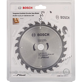 Пильный диск 160х2,2х20/16 мм Z24 ECO for Wood BOSCH (2608644373)