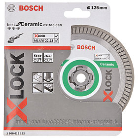 Алмазный круг X-LOCK Best for Ceramic Extraclean Turbo 125x1.4x22.23 мм BOSCH (2608615132)