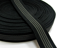 резинка ткацкая с латексои 25 мм. черная