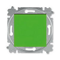 Проходной 1-клавишный зеленый - дымчатый чёрный ABB Levit