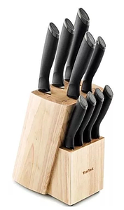 Набор кухонных ножей Tefal Comfort с подставкой 10 предметов