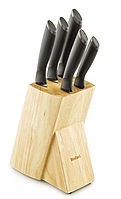 Набор кухонных ножей Tefal Comfort с подставкой 6 предметов