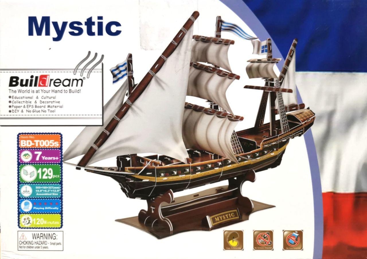 Пазл из картона 3D "Корабль Mystic", 129 деталей - фото 1 - id-p6772911