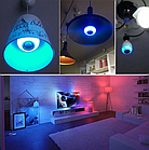Музыкальная мульти RGB лампа колонка Led Music Bulb с пультом управления / Умная Bluetooth лампочка 16 цветовы, фото 5