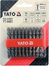 Набор бит Yato YT-0481 (10 предметов) - фото 1 - id-p114623605