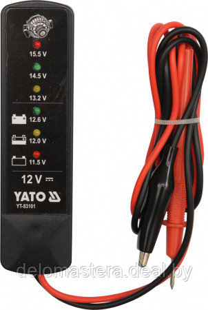 Тестер аккумуляторов аналоговый 12V "Yato" YT-83101 - фото 1 - id-p114625259