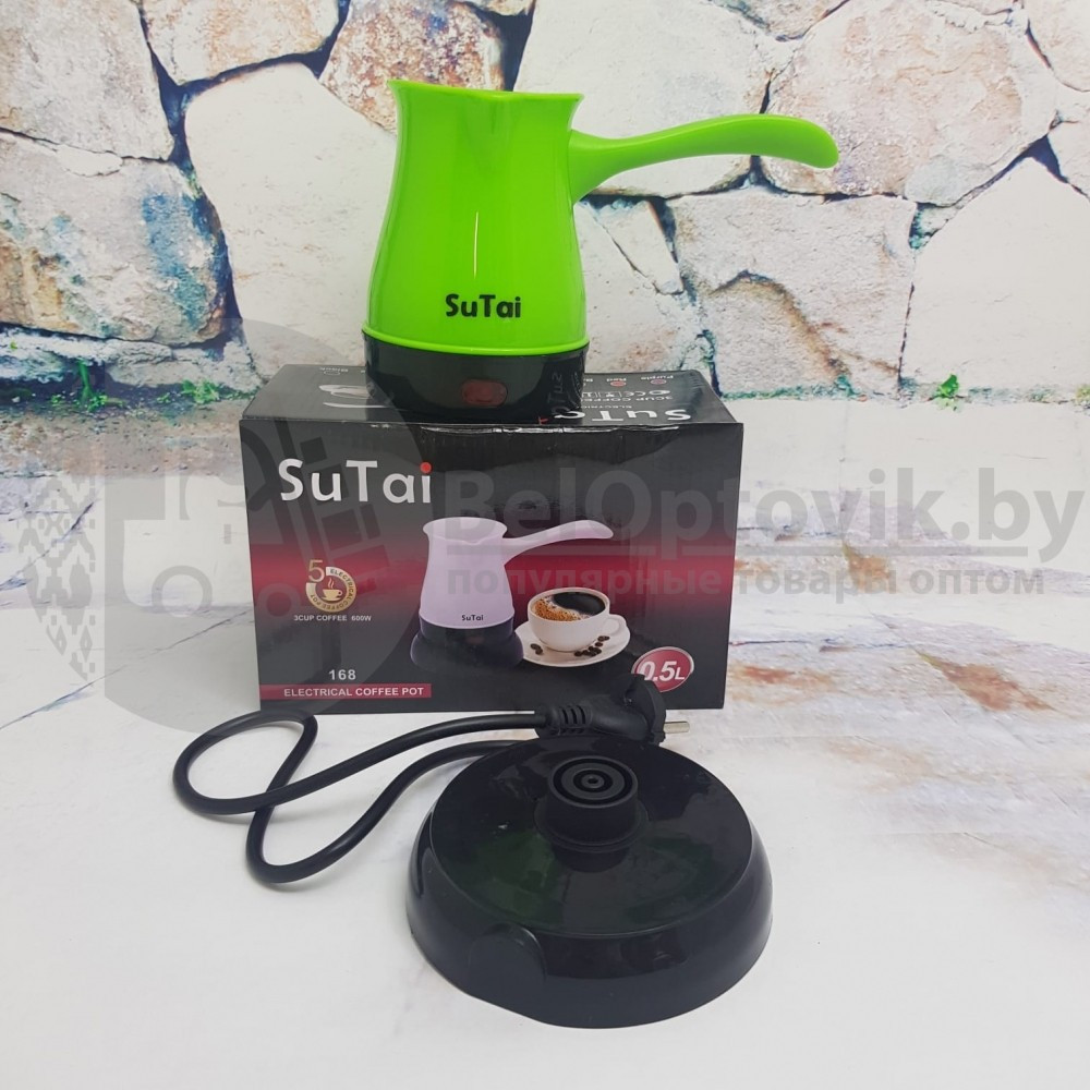 Кофеварка (турка) электрическая SuTai, 500мл Зеленая. Вкуснейший кофе дома - фото 4 - id-p114647877