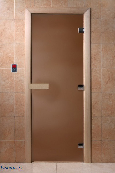 Дверь для сауны Doorwood Теплая ночь 700x1800 бронза матовая - фото 1 - id-p114650639