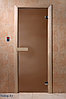 Дверь для сауны Doorwood 700x1900 стекло 6 мм бронза матовая
