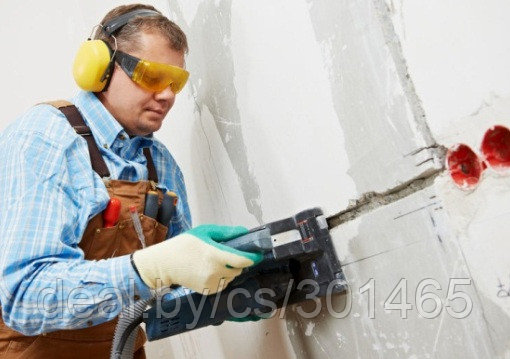 Штробление стен под проводку(бетон, панели)